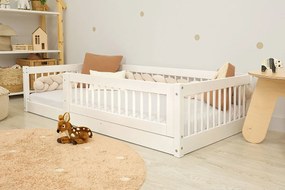 Letto basso per bambini Montessori Ourbaby Plus - bianco - 160x80 cm