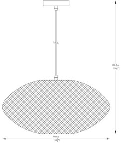 Zuma Line A8032L-GD - Lampadario a sospensione con filo ORION 1xE27/40W/230V oro