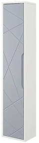 Colonna sospesa da bagno 30x150 azzurro polvere con ripiani Furore
