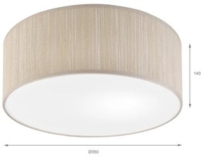 Plafoniera SIRJA 1xE27/15W/230V Ø 35 cm beige