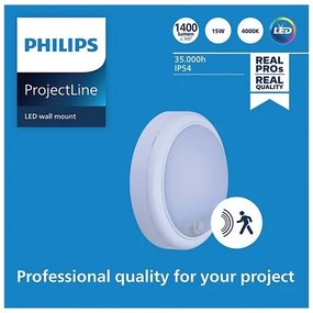 Philips - Applique LED con sensore PROJECTLINE LED/15W/230V IP54