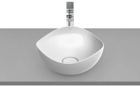 Lavabo da appoggio Ohtake ROCA irregolare in ceramica P 37.5 cm bianco lucido