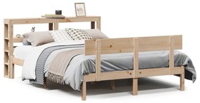 Letto Senza Materasso 140x190 Cm İn Legno Massello Di Pino /