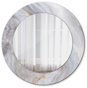 Specchio rotondo cornice con stampa Marmo astratto fi 50 cm