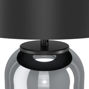 Eglo 390063 - Lampada da tavolo CUITE 1xE27/40W/230V nero/fumé