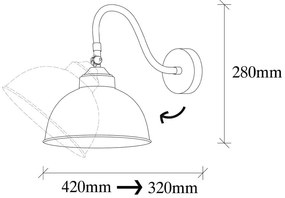 Lampada da parete in metallo nero Opviq luci Fotini - Opviq lights