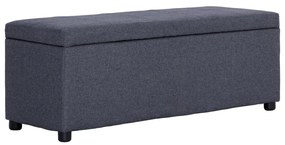 Panca Con Vano Portaoggetti 116 Cm Grigio Scuro İn Poliestere /