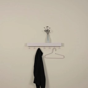 Attaccapanni da parete grigio tortora in metallo con scaffale 72 cm Dax Play – Spinder Design