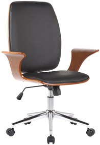 Sedia Ufficio Ergonomica Con Design Elegante: Bürostuhl Burbank / Walnuss/schwarz / Kunstleder
