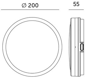 Plafoniera LED bagno con sensore LED/12W/230V Ø 20 cm bianco + telecomando