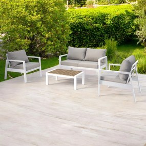 LAMBADA - salotto con struttura in alluminio verniciato antracite o bianco