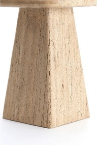 Tavolino con piano in pietra 40x40 cm Kepami - Light &amp; Living