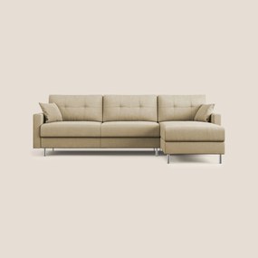 Megan divano letto angolare in microfibra smacchiabile T11