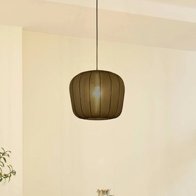 Lindby lampada a sospensione Helin, nero, Ø 35 cm, tessuto