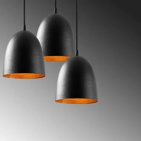 Lampada a sospensione con cavo TATTOO 3xE27/40W/230V nero