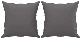Set di divani 2 pz con cuscini grigio in similpelle