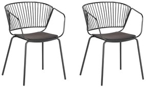 Set di 2 sedie metallo nero RIGBY Beliani