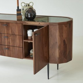 Tikamoon - Buffet in legno di palissandro e marmo 175 Jade