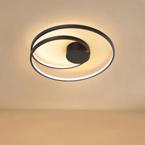 Brilagi- Plafoniera dimmerabile TWISTER LED/48W/230V Ø 50 cm nera + telecomando