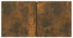 Mobili porta tv pensili 2 pz rovere fumo 60x30x30 cm
