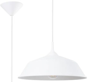 Sollux SL.1327 - Lampadario a sospensione con filo FRIKA 1xE27/15W/230V diametro 34 cm bianco