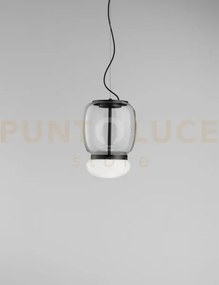 Faro sospensione s cristallo bianco montatura nero opaco 2 l2214 le...