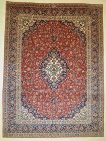 Kashan Tappeto persiano 410x300 Rosso (Iran) Annodato A Mano