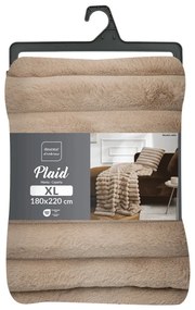 Coperta marrone chiaro in micropile 180x220 cm Boudoir – douceur d'intérieur