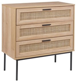 Cassettiera rattan legno chiaro PASCO Beliani