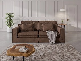 Divano marrone scuro 236 cm Nora – Ropez