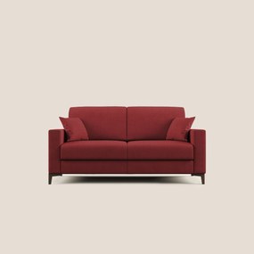 Kafka divano letto matrimoniale in morbido tessuto impermeabile T02 rosso
