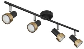 Globo 57917-4G - Faretto  MASON 4xGU10/25W/230V nero/oro