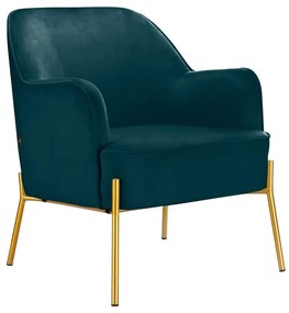 Poltrona in velluto verde e blu Runa - Støraa