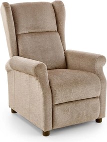 Poltrona reclinabile con funzione massaggio Agustin M in tessuto beige