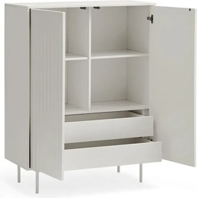 Cassettiera alta bianca 97x130 cm Sierra - Teulat