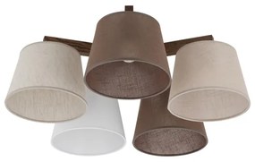 Brilagi - Lampadario a soffitto LATTE 5xE27/15W/230V pino/mix