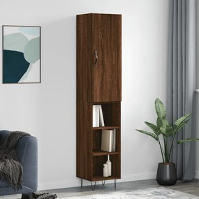 Credenza Rovere Marrone 34,5x34x180 Cm İn Legno Multistrato /