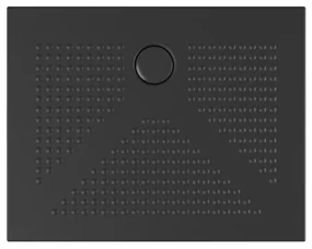 Piatto doccia rettangolare 80x120 H3 cm in ceramica nero opaco con antiscivolo   Ruy
