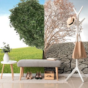 Carta da parati – Albero in due forme