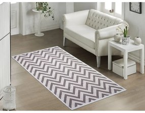 Tappeto in cotone beige, 100 x 150 cm Zikzak - Vitaus