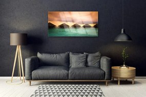 Quadro vetro acrilico Acqua di architettura del mare 100x50 cm