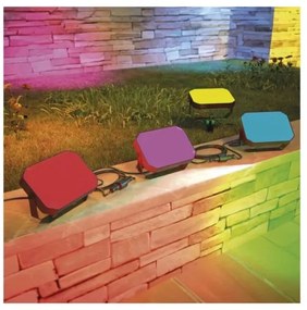 SET 3x LED RGBIC Proiettore da esterno dimmerabile LED/14W/230V 3000-6500K IP65 Wi-Fi Tuya