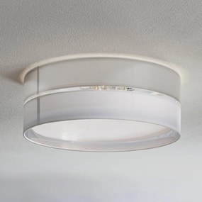 TK Lighting Plafoniera Hilton, bianco/argento, Ø 45 cm