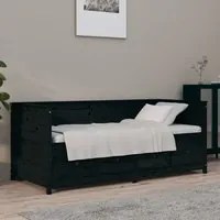 Dormeuse Nera 100x200 cm in Legno Massello di Pino 820900