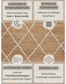Passatoia di colore naturale in iuta tessuta a mano 80x200 cm Kunu – Hanse Home