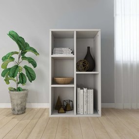 Libreria/credenza bianco lucido 50x25x80 cm in truciolato