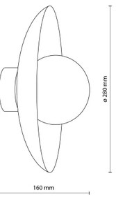 Applique SLATE 1xG9/8W/230V diametro 28 cm nero