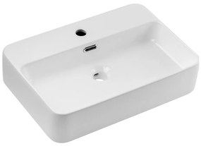 COMAD TRUST 2 WHITE (E-6282) - Lavabo da appoggio TRUST 55x38 cm bianco lucido