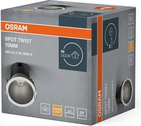 Osram - Faretto da incasso SPOT TWIST LED/5W/230V Ø 7 cm bianco/argento