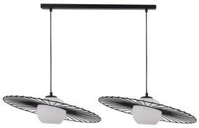 Lampadario su filo SOL 2xE27/60W/230V nero